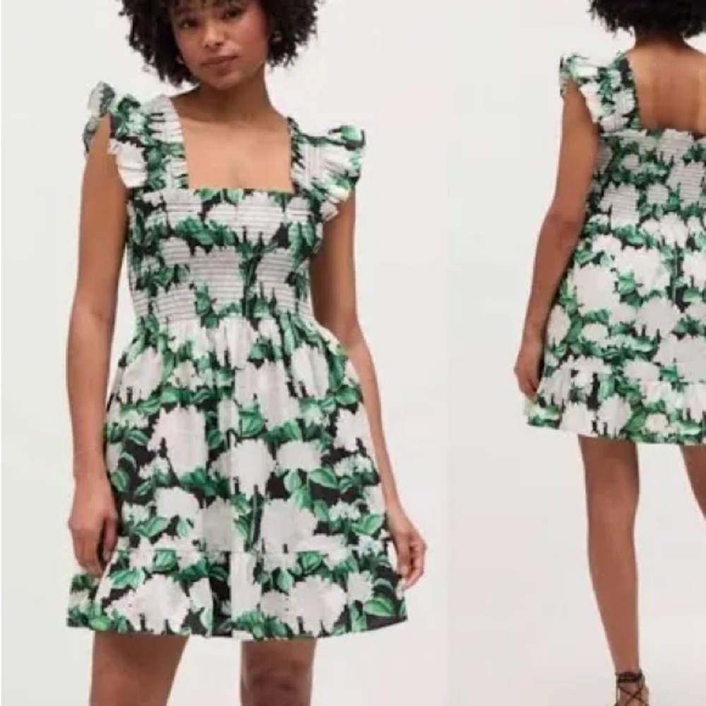 Hill House Home | The Elizabeth Nap Dress | Green & White Floral Mini Dress | S